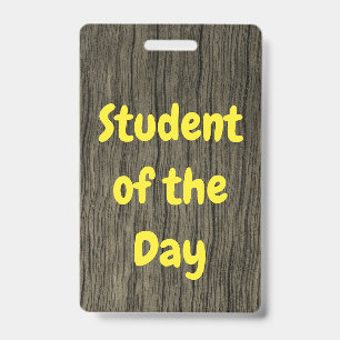 Nature-Inspired "Student of the Day" Badge ID Badge