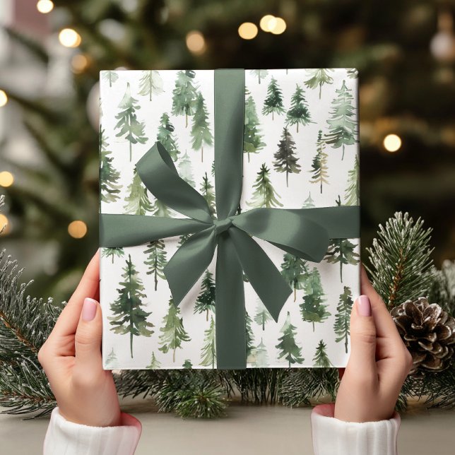 Nature-Inspired Watercolor Christmas Wrapping Paper (Creator Uploaded)
