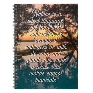 Nature is a silent language  notebook