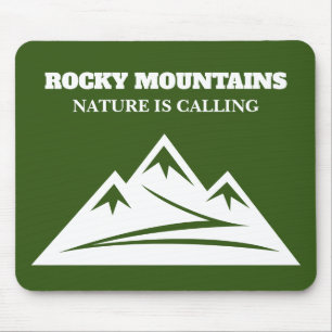 Nature is calling Rocky Mountains outdoor hiking Mouse Mat