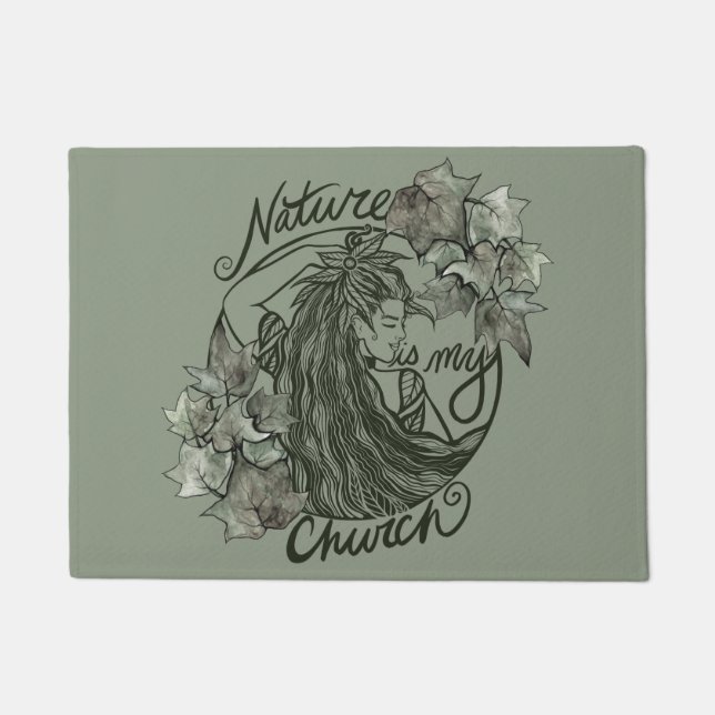 Nature is my Church Druid Goddess                  Doormat (Front)