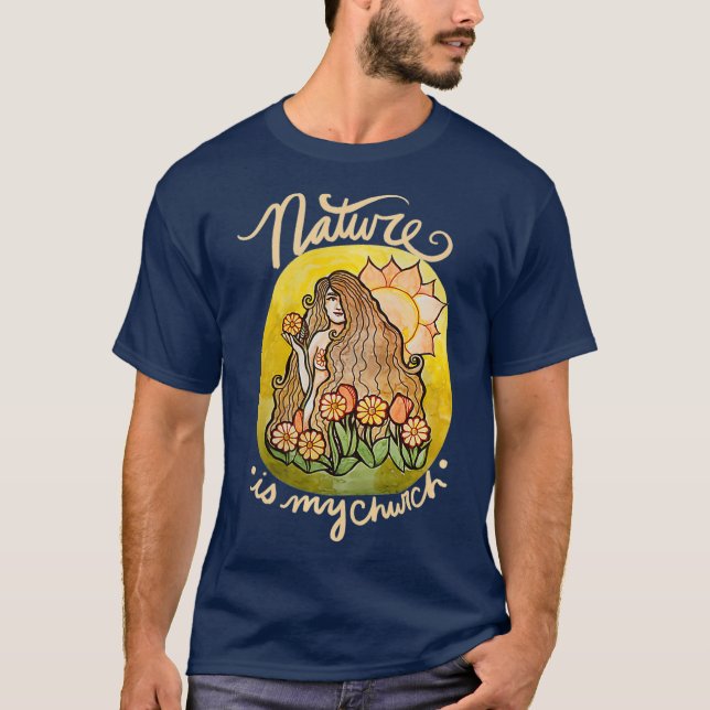 Nature is my Church Earth Premium T-Shirt (Front)