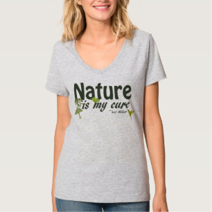 Nature Is My Cure Quote Hanes Nano V-Neck T-Shirt