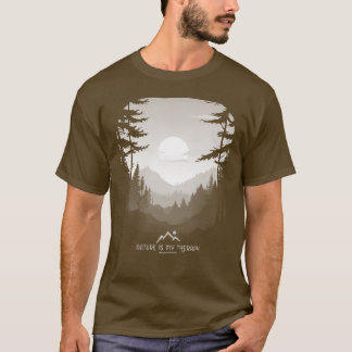 Nature Is My Therapy Graphic Forest Mist T-Shirt