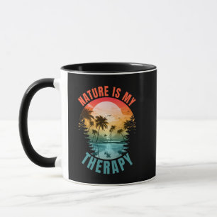 Nature is my therapy summer outdoor gift mug