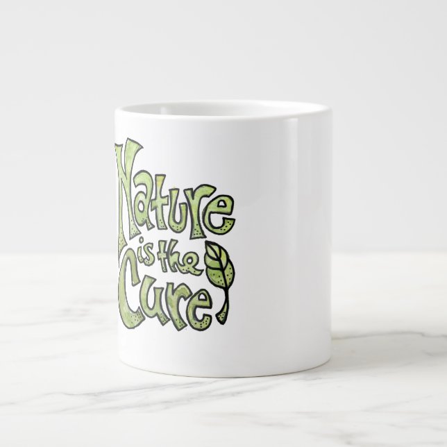 Nature is the Cure                                 Large Coffee Mug (Front)