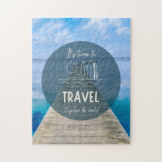 Nature It's Time To Travel Quote Jigsaw Puzzle (Vertical)
