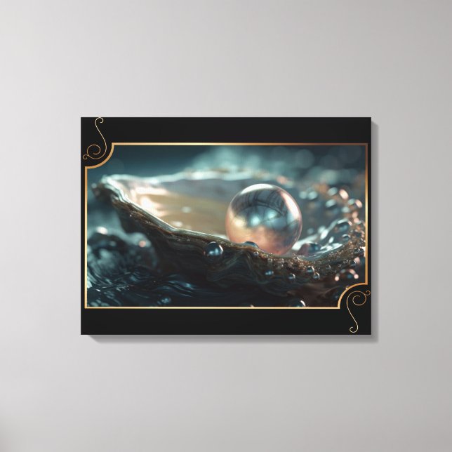 Nature Jewels Oyster Pearls Canvas Print (Front)