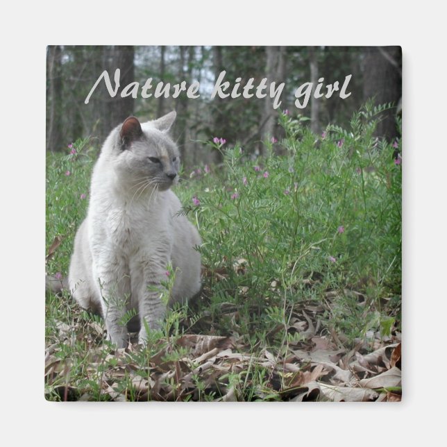Nature kitty girl magnet (Front)