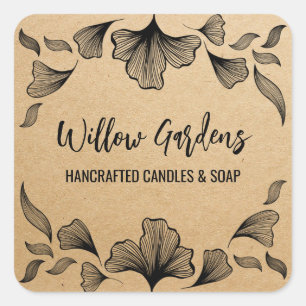 Nature Kraft Packaging Stickers