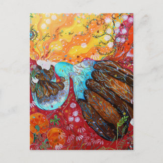 Nature Lady and the Seasons of the Year. Postcard