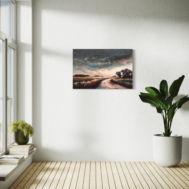 Nature Landscape Art Work | Rolling Storm  Canvas Print (Creator Uploaded)