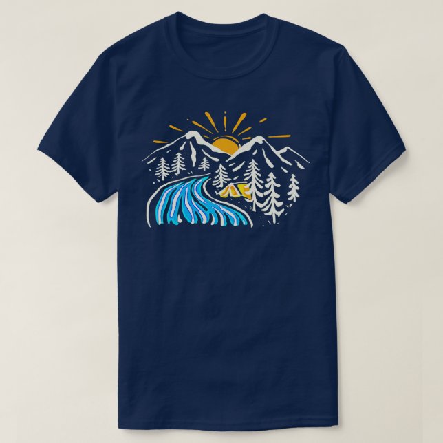 Nature Landscape Camping T-Shirt (Design Front)