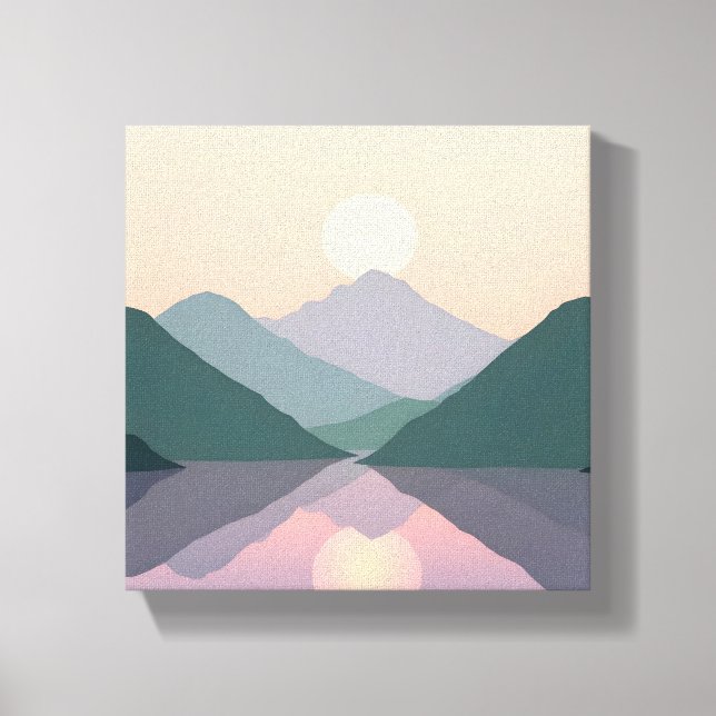 Nature Landscape Illustration Canvas Print (Front)