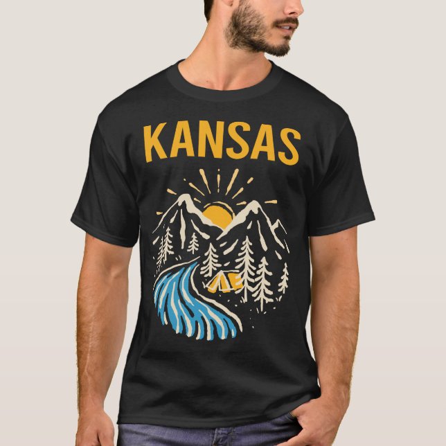 Nature Landscape Kansas T-Shirt (Front)
