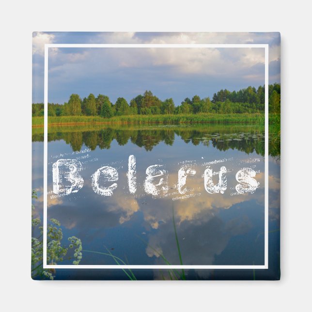 Nature Landscape Lake Sky Belarus Magnet (Front)
