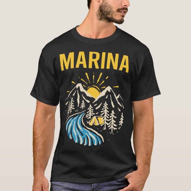 Nature Landscape Marina T-Shirt (Front)