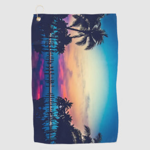 Nature Landscape Pool Palm Trees-25925 Golf Towel