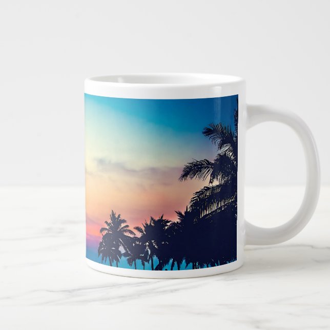 Nature Landscape Pool Palm Trees-25925 Large Coffee Mug (Right)