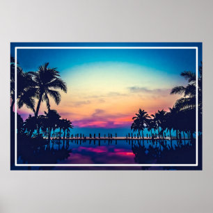 Nature Landscape Pool Palm Trees-25925 Poster