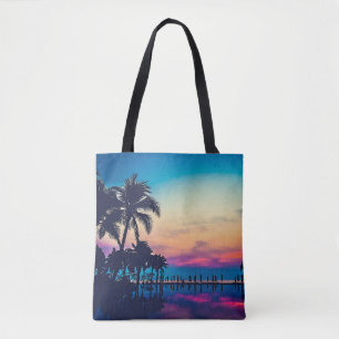 Nature Landscape Pool Palm Trees-25925 Tote Bag