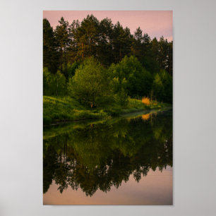Nature Landscape River Canal Belarus Poster
