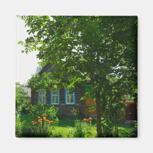 Nature Landscape Rural Village Hut House Magnet
