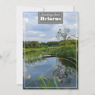 Nature Landscape Scenery Lake Belarus Flat Card