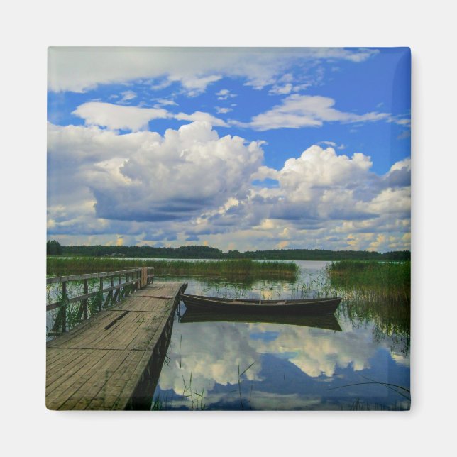 Nature Landscape Scenery Lake Sky Belarus  Magnet (Front)