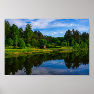 Nature Landscape Scenery Lake Sky Belarus Poster