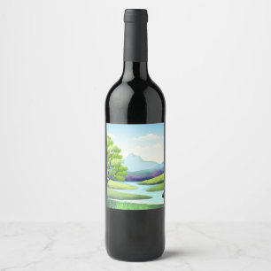 Nature Landscape Scenery Wine Label
