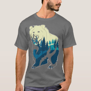 Nature Landscape Trees Bear Lover Forest Animal Be T-Shirt