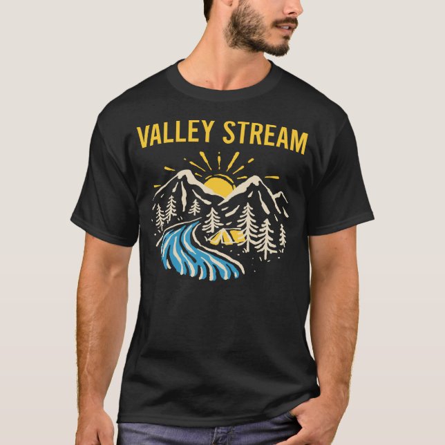 Nature Landscape Valley Stream T-Shirt (Front)