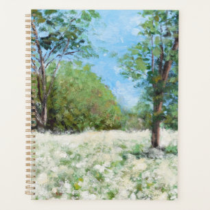 nature landscape white wild carrot wildflower planner