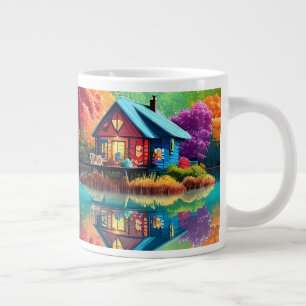 Nature Landscape with Autumn Trees-38566 Large Coffee Mug