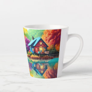 Nature Landscape with Lake and Autumn-38566 Latte Mug