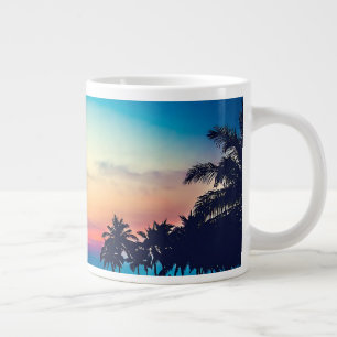 Nature Landscape with  Pool Palm Trees Large Coffee Mug