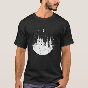 Nature Landscape Woods By Night T-Shirt