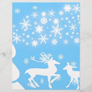 Nature Landscapes Seasons Winter Snowflake Deer