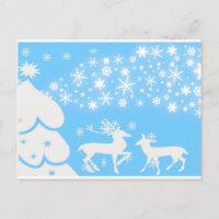 Nature Landscapes Seasons Winter Snowflake Deer