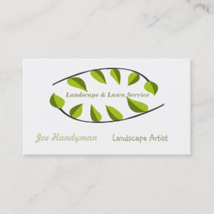 Nature Landscaping Profession Green Circles Business Card