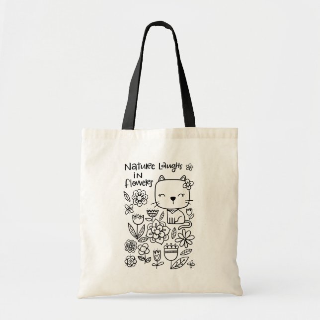 Nature Laughs in Flowers, Colour Me tote (Front)