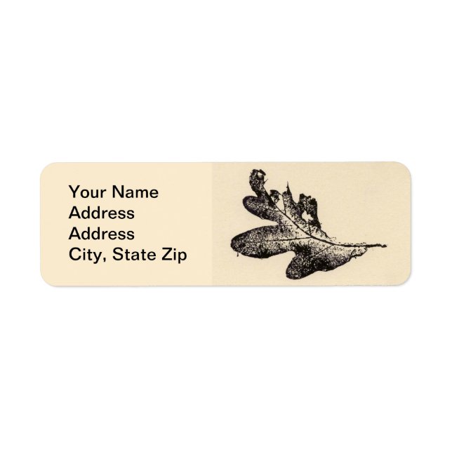 Nature Leaf Print, black oak leaf' autumn (Front)