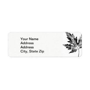 Nature Leaf Print, large black maple leaf.