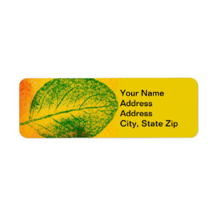 Nature Leaf Print, spring apple #4 leaf in green.