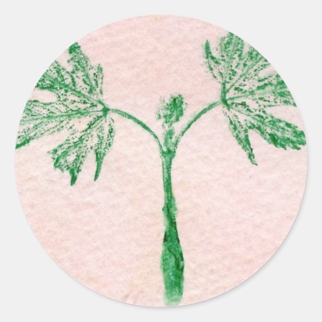 Nature leaf Prints Sticker (Front)