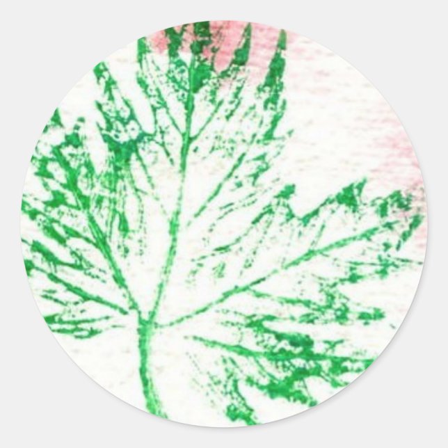 Nature leaf Prints Sticker (Front)