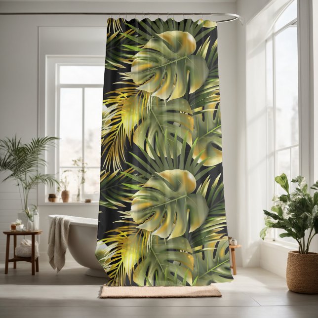 Nature leaves floral decorative eye-catching  shower curtain (Creator Uploaded)