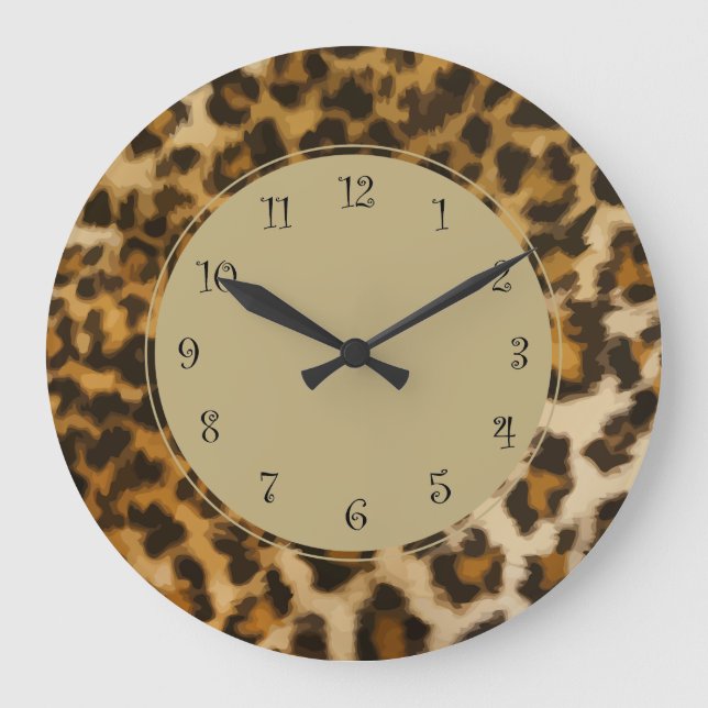 Nature Leopard Wall Decor Clock (Front)