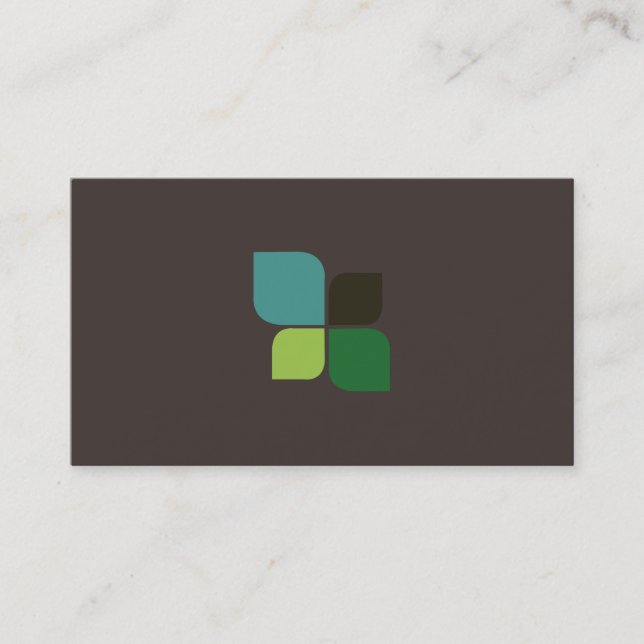 Nature Logo (iron brown) Business Card (Front)